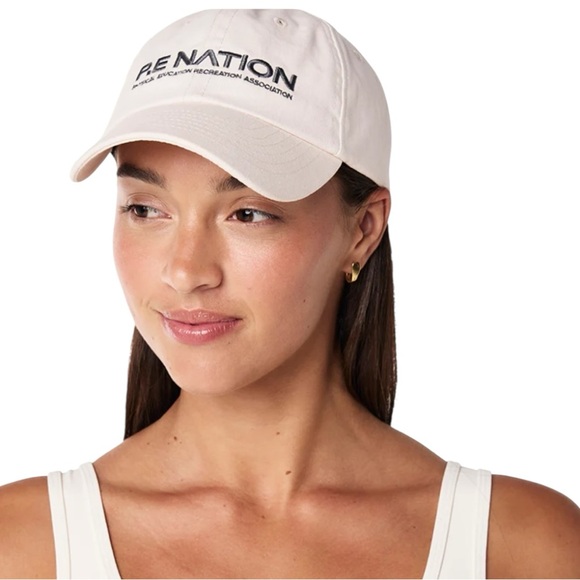 P.E Nation Accessories - PE Nation Homage Cap in Blush Womens Baseball Cap Light Pink Cream Sports Cap